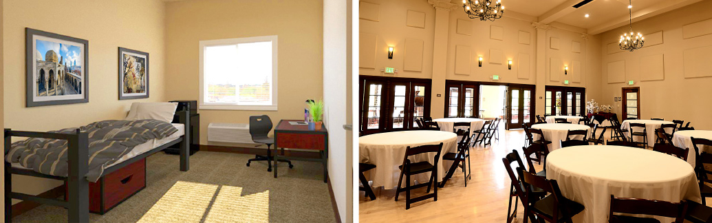 dining-room-bedroom Bedroom and Dining Room | Oroville Inn | Northwest Lineman College Housing