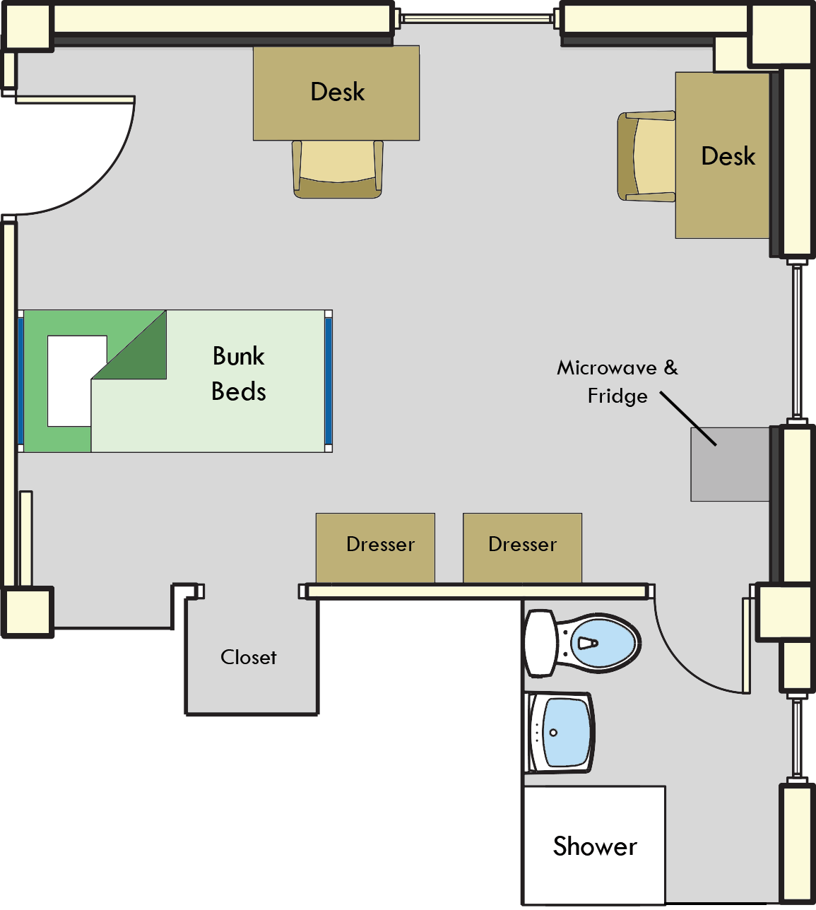 shared-floor plan